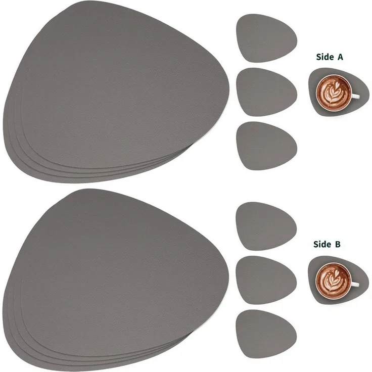 Minicloss Platzset Tischset, Kunstleder, abwischbar, (6-St), Tischsets und Untersetzer