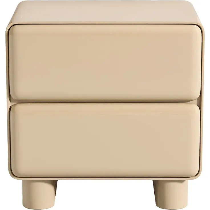 Vente-unique - AUNELA Nachttisch Holz, Platte Beige - B 42,5 cm x H 56,5 cm x L 56,5 cm – Bild 3