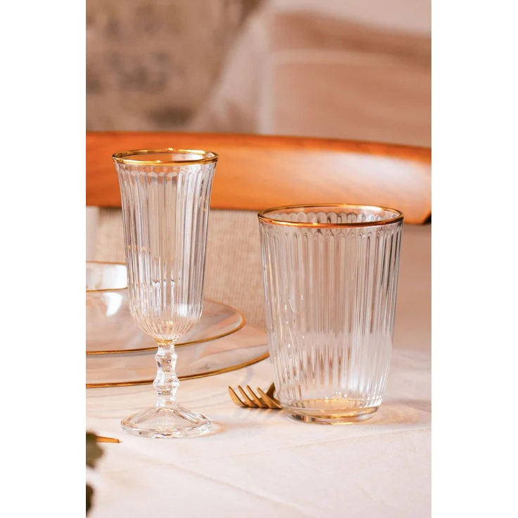 Hermia Concept 'Splendid 120' Weingläser-Set (4-teilig), Gold / Transparent, 6 x 6 x 15,8 cm, 120 ml – Bild 2