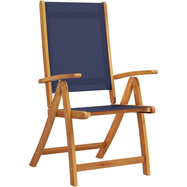 vidaXL Klappstühle, 6 Stück, Massivholz Akazie und Textilene 3279242 – Bild 3