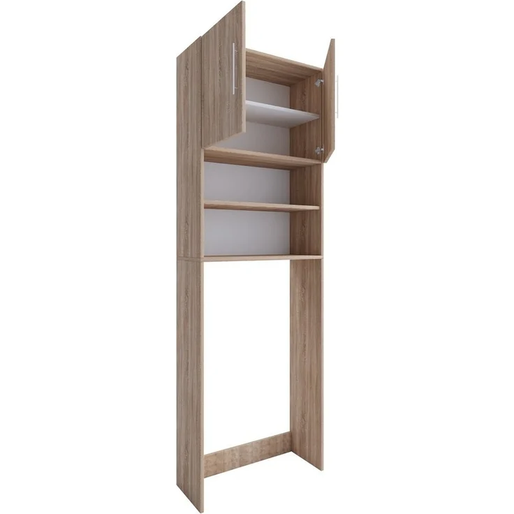 VCM Badmöbel Waschmaschinenschrank Jutas 919460 Sonoma-Eiche B. 64 x H. 190 x T. 25 cm – Bild 3