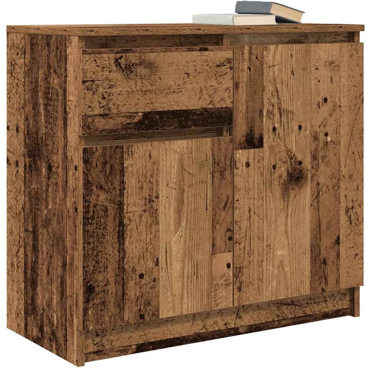 vidaXL Sideboard mit Schublade Altholz-Optik 71x35x65 cm Holzwerkstoff 861605 – Bild 4