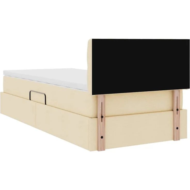 vidaXL LED-Speicherbett mit Matratze Creme 90 x 190 cm Stoff 3371179 – Bild 12