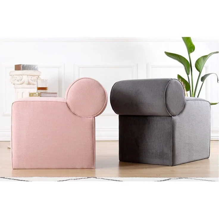 Hanah Home 'Linburg Puf - Pink' Pouffe, Rosa, 45 x 56 x 60 cm – Bild 5