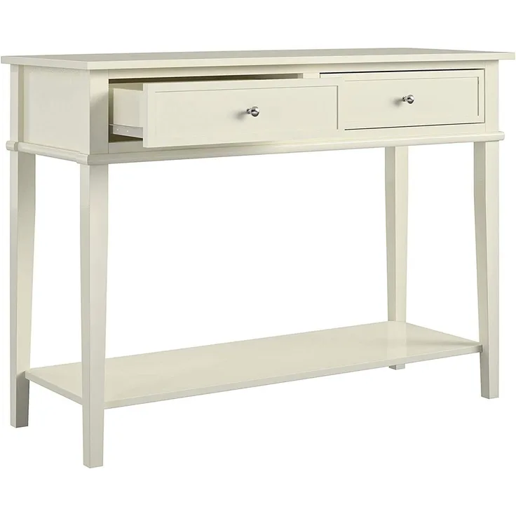 Ameriwood Home Franklin Konsolentisch, MDF, Weiß (Soft White)