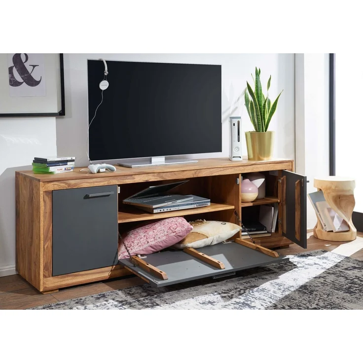 TV-Board Sheesham 178 x 46 x 62 gebeizt TURIN #07 – Bild 5
