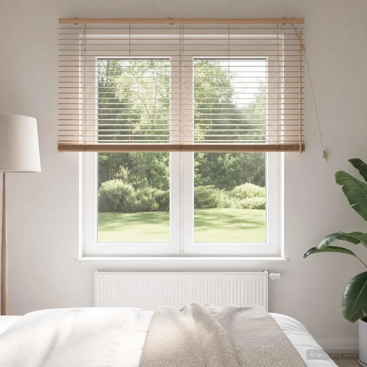vidaXL Venezianische Jalousie Eichenoptik 155 x 160 cm 35 mm 42015352 – Bild 1