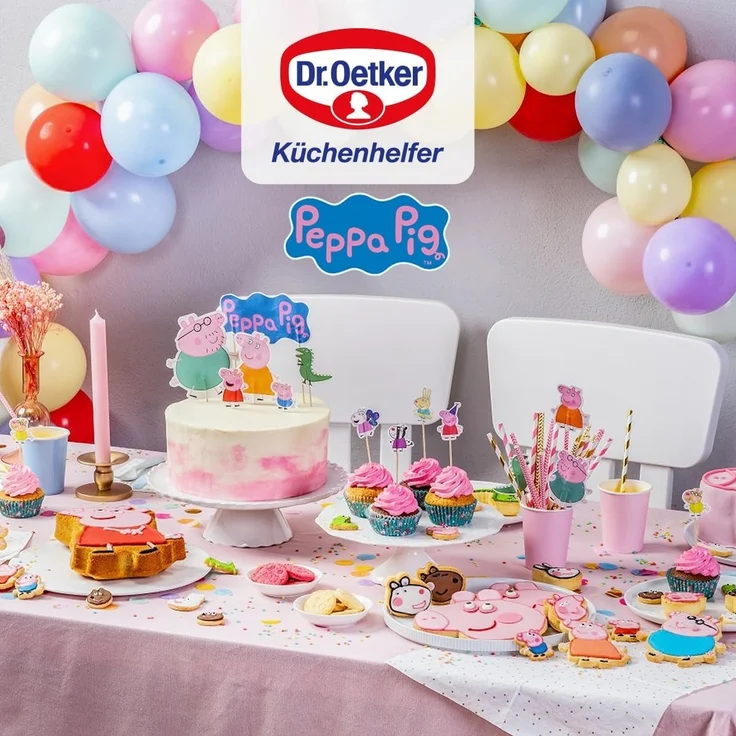 Dr. Oetker Papier Party-Picker Peppa Wutz – Praktisches Set: 24 Stück – Perfekt zum Backen mit Kindern und Fans von Peppa Pig, ideal für Kindergeburtstage und Familienfeiern – Bild 5