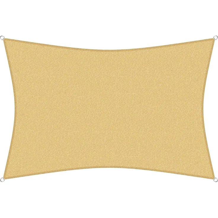 sunprotect 12026 Professional Sonnensegel, 5 x 3 m, Rechteck, wind- & wasserdurchlässig, beige