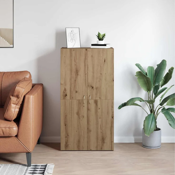 vidaXL Büroschrank Artisan-Eiche 60 x 32 x 115 cm Holzwerkstoff 879637 – Bild 4