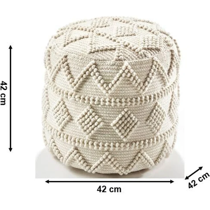 Kobolo Sitzwürfel Sitzpouf Pouf MANDALA aus Baumwolle mit Muster (1 Stück) – Bild 3