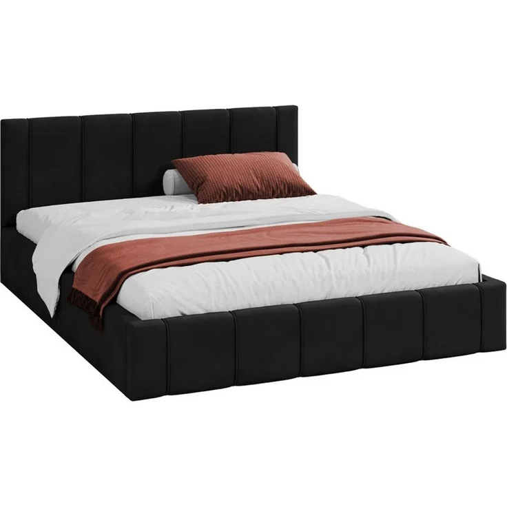 FDM Polsterbett FLORIDA Paris Bettgestell 90x200, 120x200, 140x200, 160x200, 180x200 cm (verfügbar 90x200 120x200 140x200 160x200 180x200 cm, Bettrahmen, Bett, mit großen gepolsterten Kopfteil, mit Bettkasten zum aufklappen), Hebbarer Metallrahmen, Bettk... – Bild 2