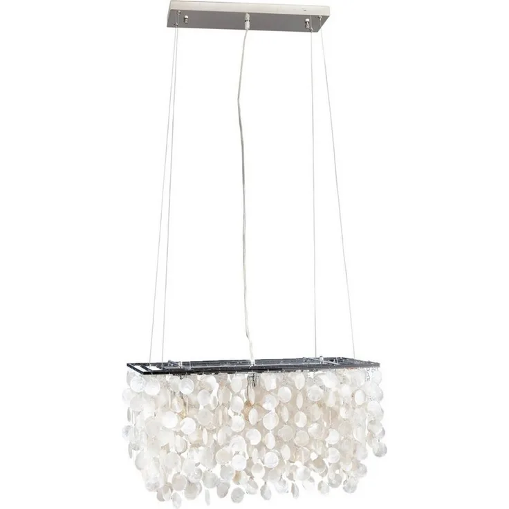 riess-ambiente Hängeleuchte SHELL REFLECTIONS 80cm perlmutt, ohne Leuchtmittel, Wohnzimmer · Perlmutt · Esszimmer · Maritim