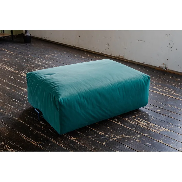 KAWOLA Sitzelement MIA Hocker Velvet grün 47 x 84 x 117 cm