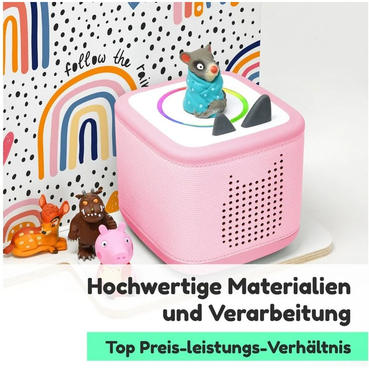 stadtecken Kinderregal mit schmalen Boden, geeignet für Toniebox 2 und ca. 30 Tonies, Packung, Perfekte Aufbewahrung im Kinderzimmer – Bild 3