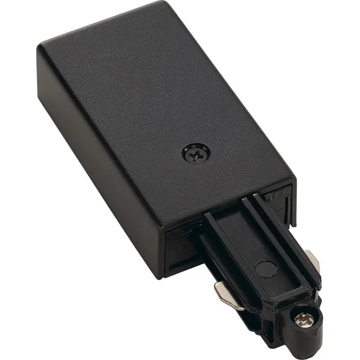 SLV Einspeiser für 1-Phasen HV-Stromschiene, schwarz, Erde rechts - 1 Phasen Stromschienen 230V