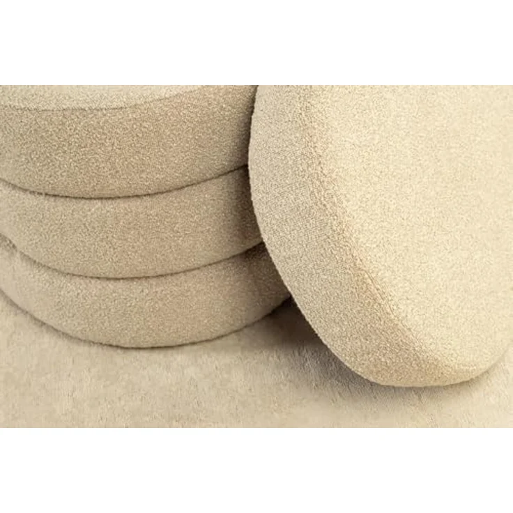 riess-ambiente Sitzbank VOGUE 115cm taupe - gepolstert, mit Aufbewahrung, fertig montiert (Einzelartikel, 1-St), Wohnzimmer · Bouclé · rund · mit Stauraum · Scandinavian Design – Bild 5