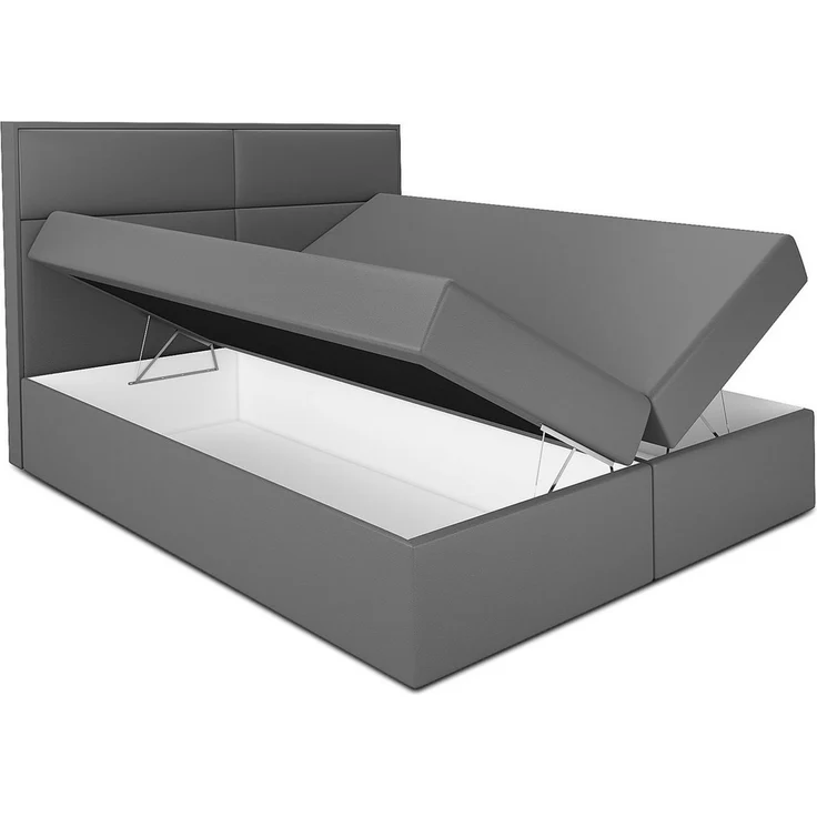 A&J MöbelLand GmbH Boxspringbett HOPP mit Bettkasten, Topper und gepolstertem Kopfteil. (Boxspringbett mit Bettkasten und gepolstertem Kopfteil. Inclusive Topper !, TOP ANGEBOT), Länge 208cm Höhe 106 cm – Bild 3