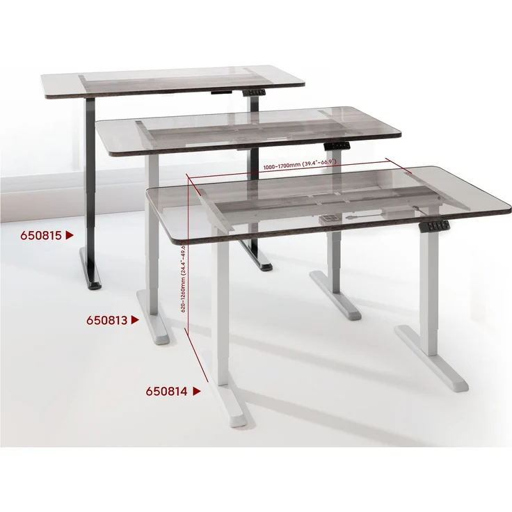 Equip ERGO Elektrisches Steh-Sitz-Schreibtischgestell, Schwarz – Bild 5