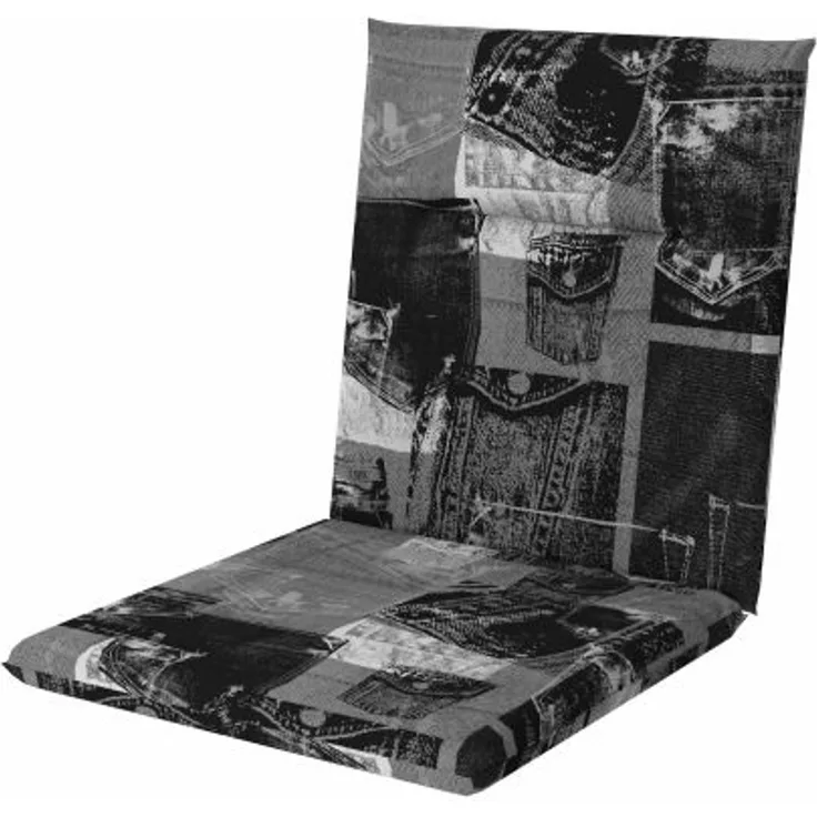 Doppler Niederlehnerauflage Spot ca. 100 x 48 x 5 cm schwarz grau