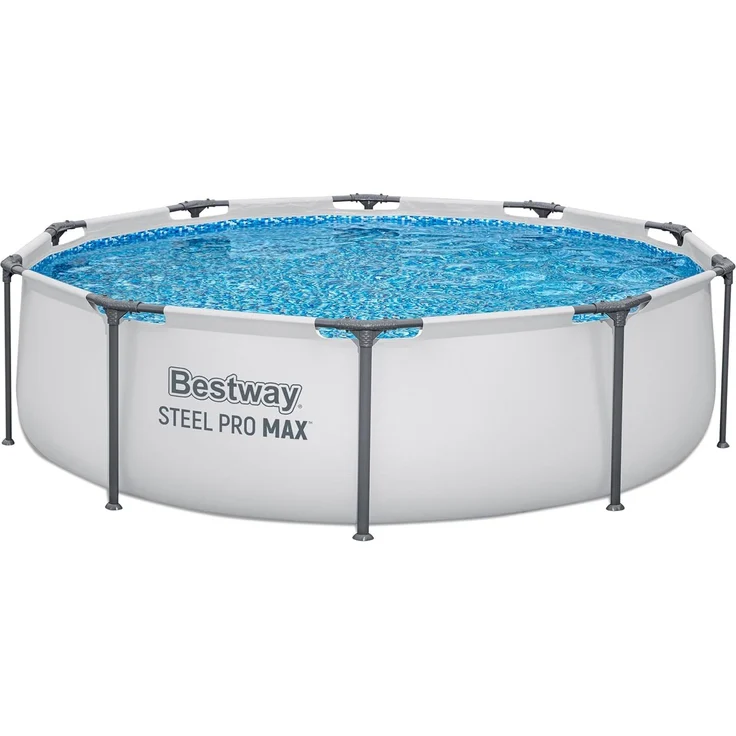 Bestway Steel Pro MAX Frame Pool ohne Pumpe Ø 305 x 76 cm, lichtgrau, rund – Bild 8