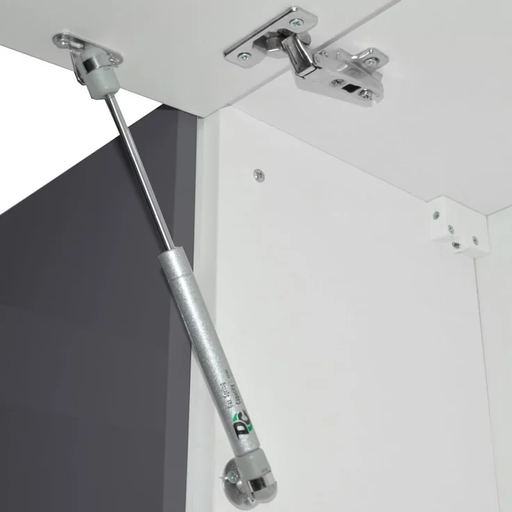 Küchenzeile R-Line Anthrazit Hochglanz/Weiß 240 cm, AP Marmor Vicco – Bild 8
