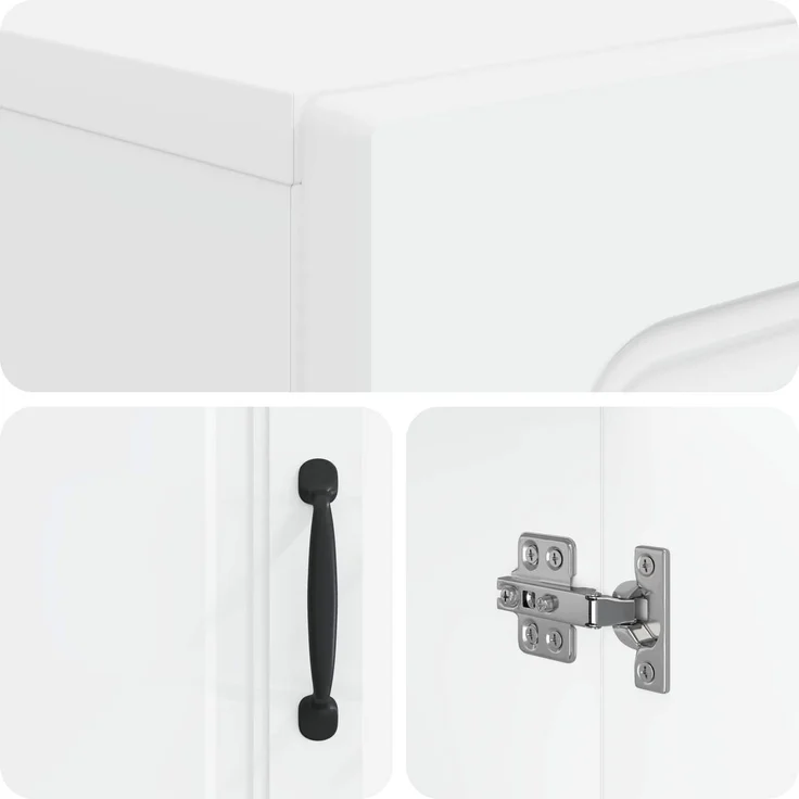 vidaXL Badezimmerschrank mit offenem Regal UTRECHT Weiß 897695 – Bild 6