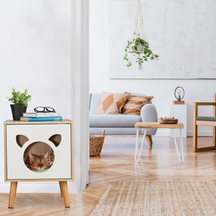 Katzenschrank mit aufklappbarer Tür – Bild 6