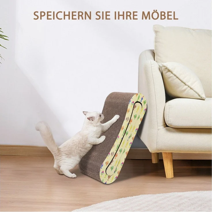 nobleza Kratzpappe Katze Kratzbrett Kratzpappe für Katzen 2 in 1 mit Katzenminze – Bild 4