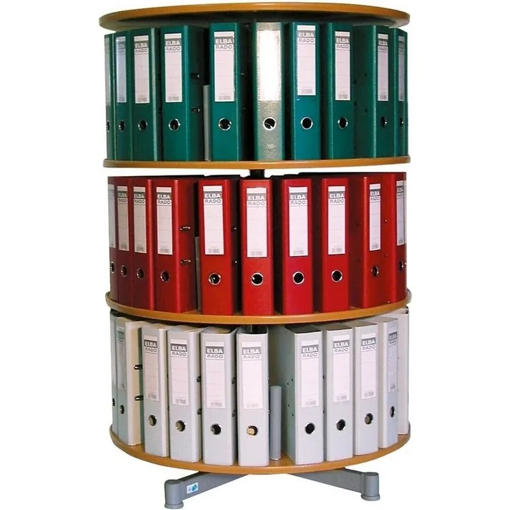 Ordnerdrehsäule 3 Etagen buche RE081BB3 D81cm