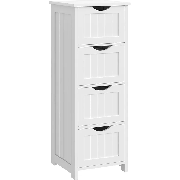 Badschrank mit 4 Schubladen Modell 'Lena' weiß
