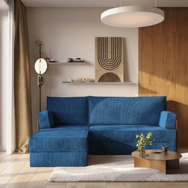 Masseno Ecksofa NOTIA, modulares Boneless Sofa mit Schlaffunktion, Kordstoff Bezug in POSO 05, 3 Sitzflächen, Relaxfunktion – Bild 5