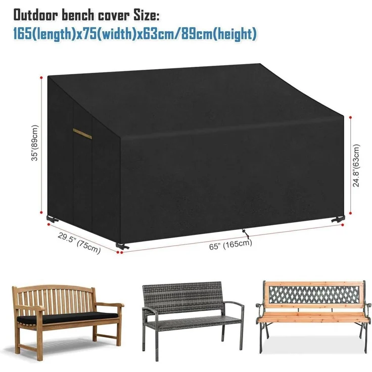Gartenbank Abdeckung wasserdicht Polyrattan – Bild 2
