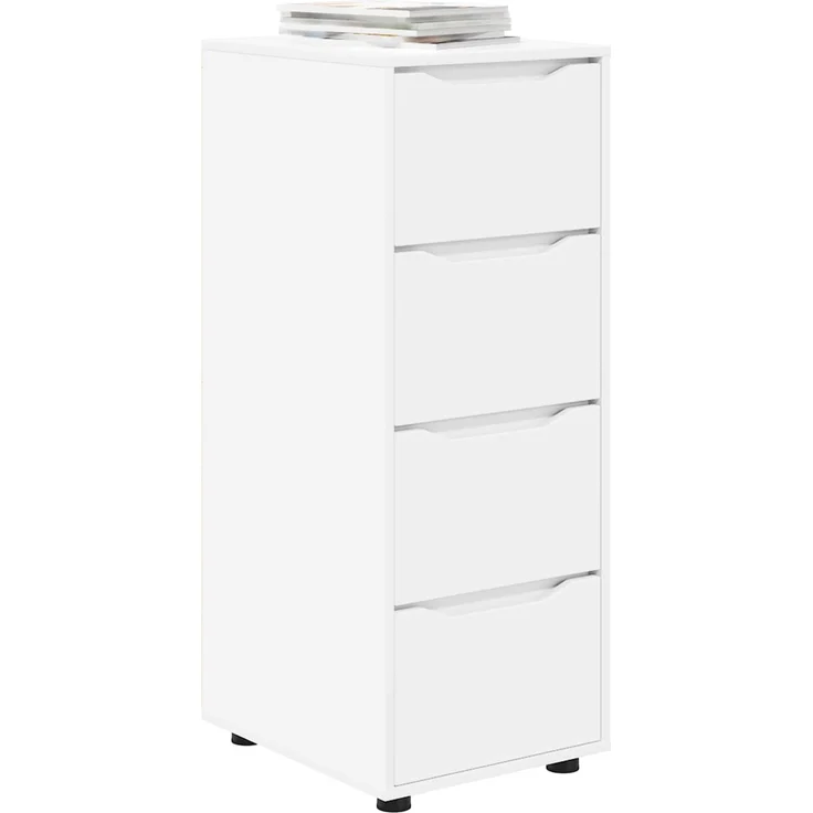vidaXL Aufbewahrungsschrank 40 x 48 x 105 cm Holzwerkstoff Weiß 888897 – Bild 3
