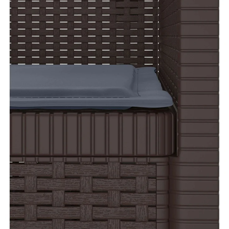 vidaXL 1-Sitzer Sessel mit Kissen Rattan-Look PP Braun 8011859 – Bild 7