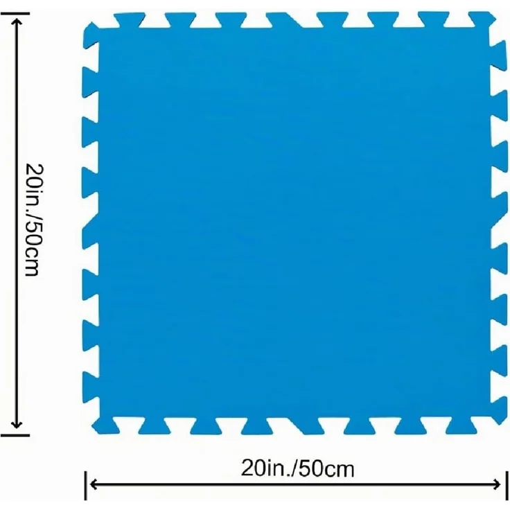 Bestway | Flowclear Pool-Bodenschutzfliesen-Set XL | 18 Stück á 50 x 50 cm | Blau | idealer Schutz für Pool und Rasenfläche – Bild 3