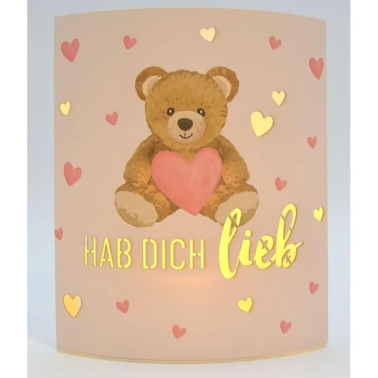 Deko Lampe Leuchte Batterie Poesielicht für Dich la vida Geschenk Teddy 6293891