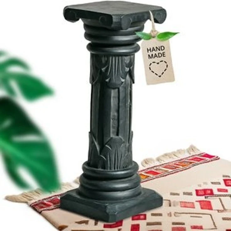 livasia Dekosäule Balinesische Säule aus Holz mit Schnitzerei, antik, handgefertigt – Bild 6