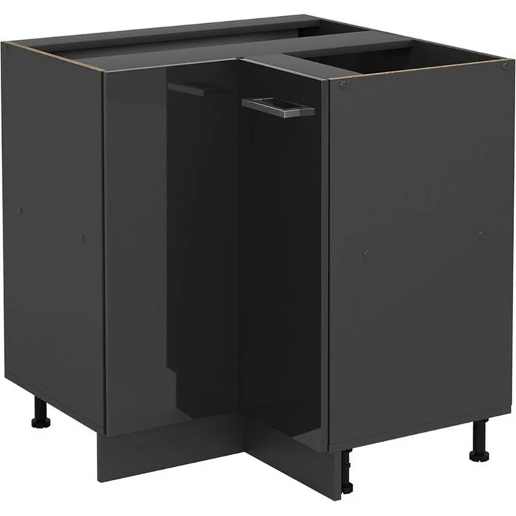 Eckunterschrank R-Line Anthrazit Hochglanz 75.6 cm ohne Arbeitsplatte Vicco – Bild 5