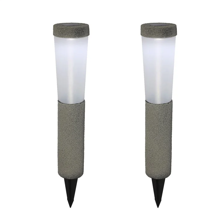 Solarleuchten Garten 2er Set Wegeleuchten Solarlampe Außen Leuchte LED – Bild 2