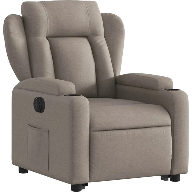 vidaXL Relaxsessel mit Aufstehhilfe Elektrisch Taupe Stoff 3204514 – Bild 3