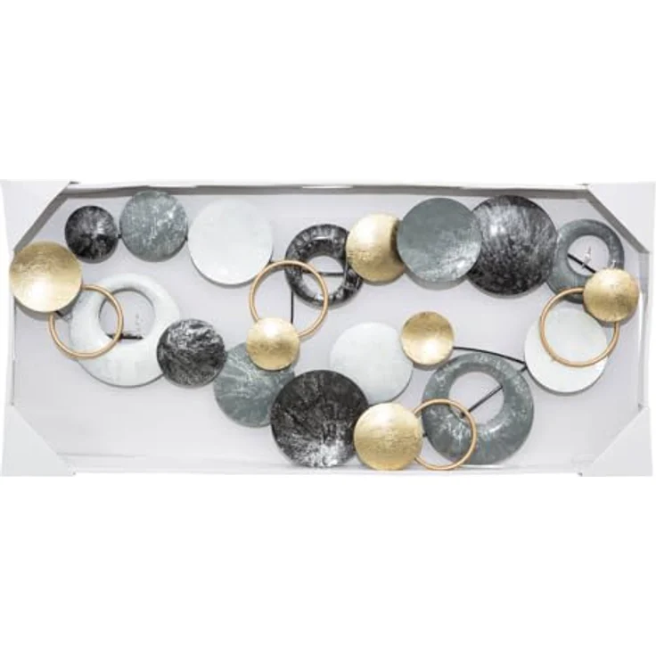 ATMOSPHERA CREATEUR D'INTERIEUR, runde Wanduhr aus Eisen, L 90,5 × T 6,5 × H 44 cm, 1,55 kg – Bild 2