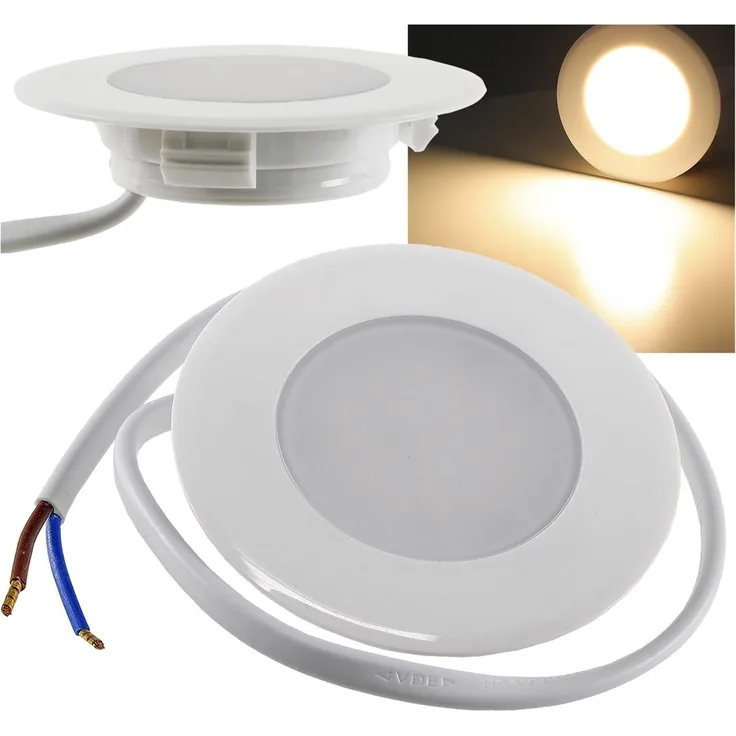 LED-Einbauleuchte "EBL-HV65w", weiß230V, 2W, 2900K, 230lm, warmweiß