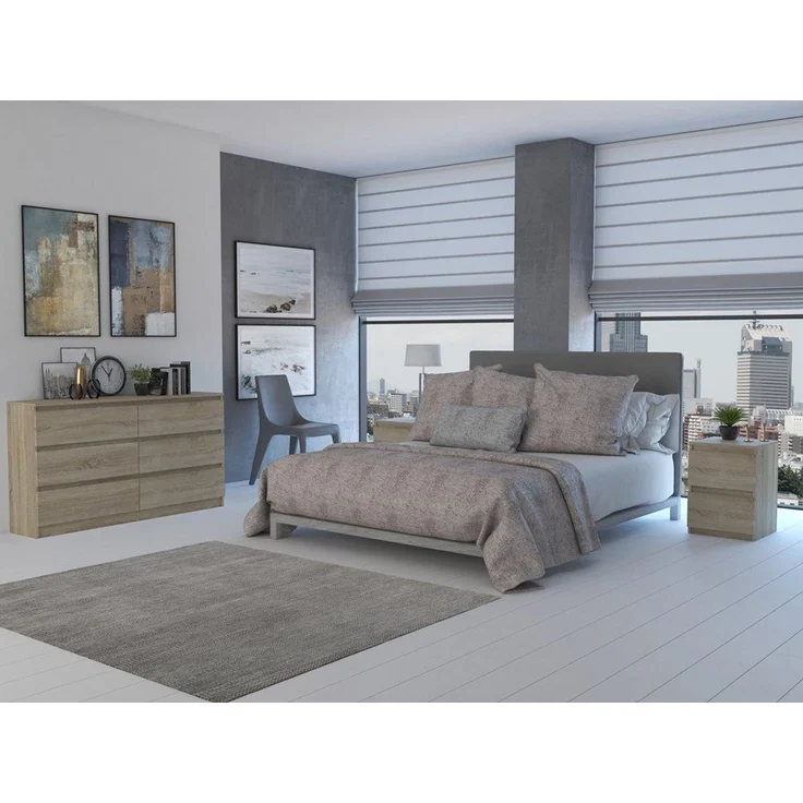 ibonto KOMMODE SONOMA-EICHE 40x138x75cm (H 75 x T 40 x B 138 cm) – Bild 4