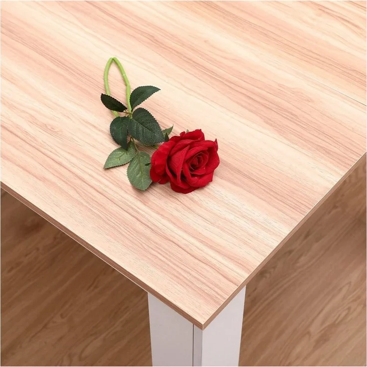 Mondeer Esstisch Esszimmertisch, 138 x 90 x 75cm, Eiche und Weiß – Bild 3