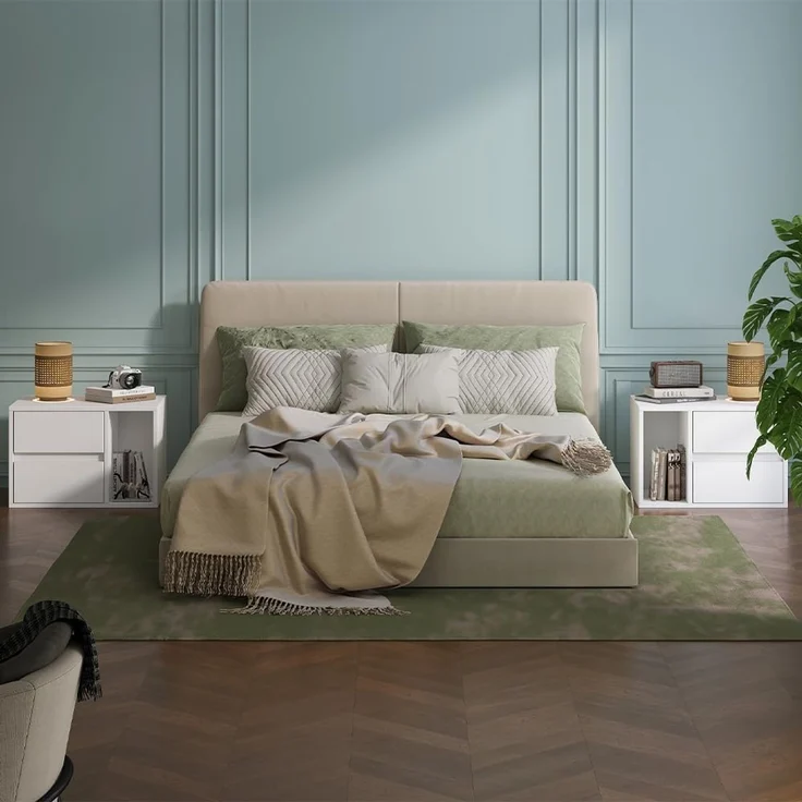 Nachttisch Vimogo Weiß 2er Set Vicco – Bild 6