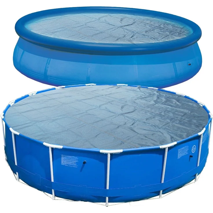 Miganeo Pool Solarfolie Ø 488 cm rund | schwarz/blau – Bild 6