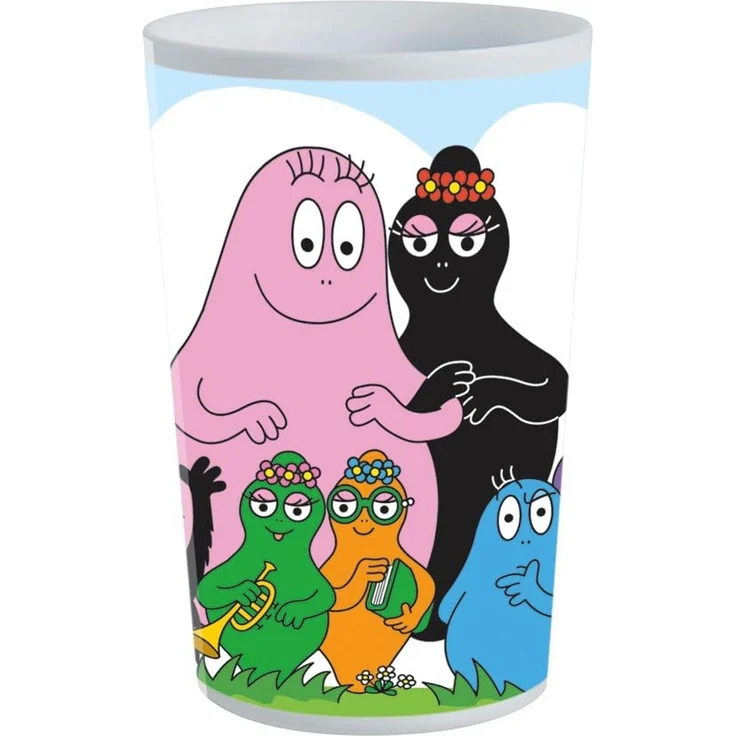 FUN HOUSE | Komplettes Set Lunchbox Barbapapa für Kinder | 1 Glas, 2 Teller + Besteck + Trinkflasche und Brotdose | offizielles Lizenzprodukt | wiederverwendbar und mikrowellengeeignet | Geschenkidee – Bild 2