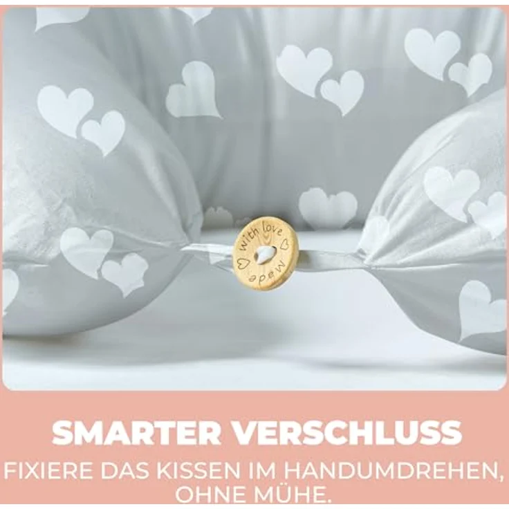 Stillkissen Schwangerschaftskissen XXL 200x70cm Lagerungskissen für Baby/Erwachsene Kissen für Schwangere Seitenschläferkissen mit Bezug aus Baumwolle Ergonomisch & Multifunktional 100% Waschbar – Bild 4