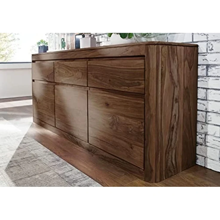 Sideboard Sheesham 185x40x80 smoked cherry gebeizt TORONTO #101 – Bild 5